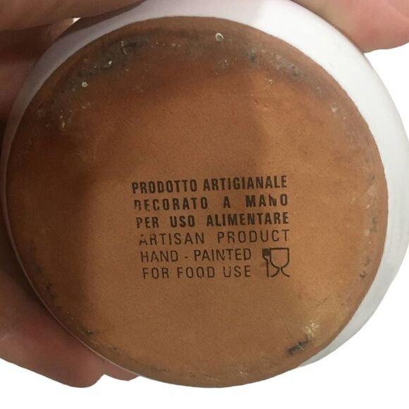 Hand Painted Italian Ceramic Oil Bottle Bottle Made In Italy - Picture 5 of 5